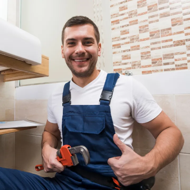 Handwerker im Sanitärbereich